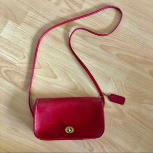 Super Rare Red Vintage Coach Penny Purse 1970’s